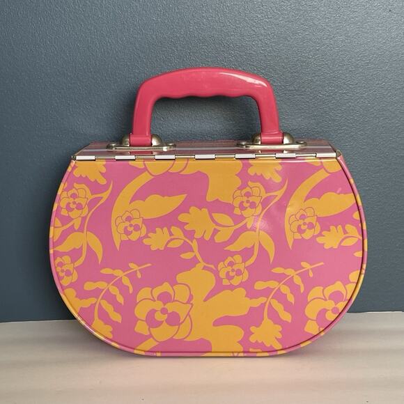 Barbie Handbag Tin Storage Purse by Tin Box Co. 2004 Flower Power Vibe - Picture 2 of 8